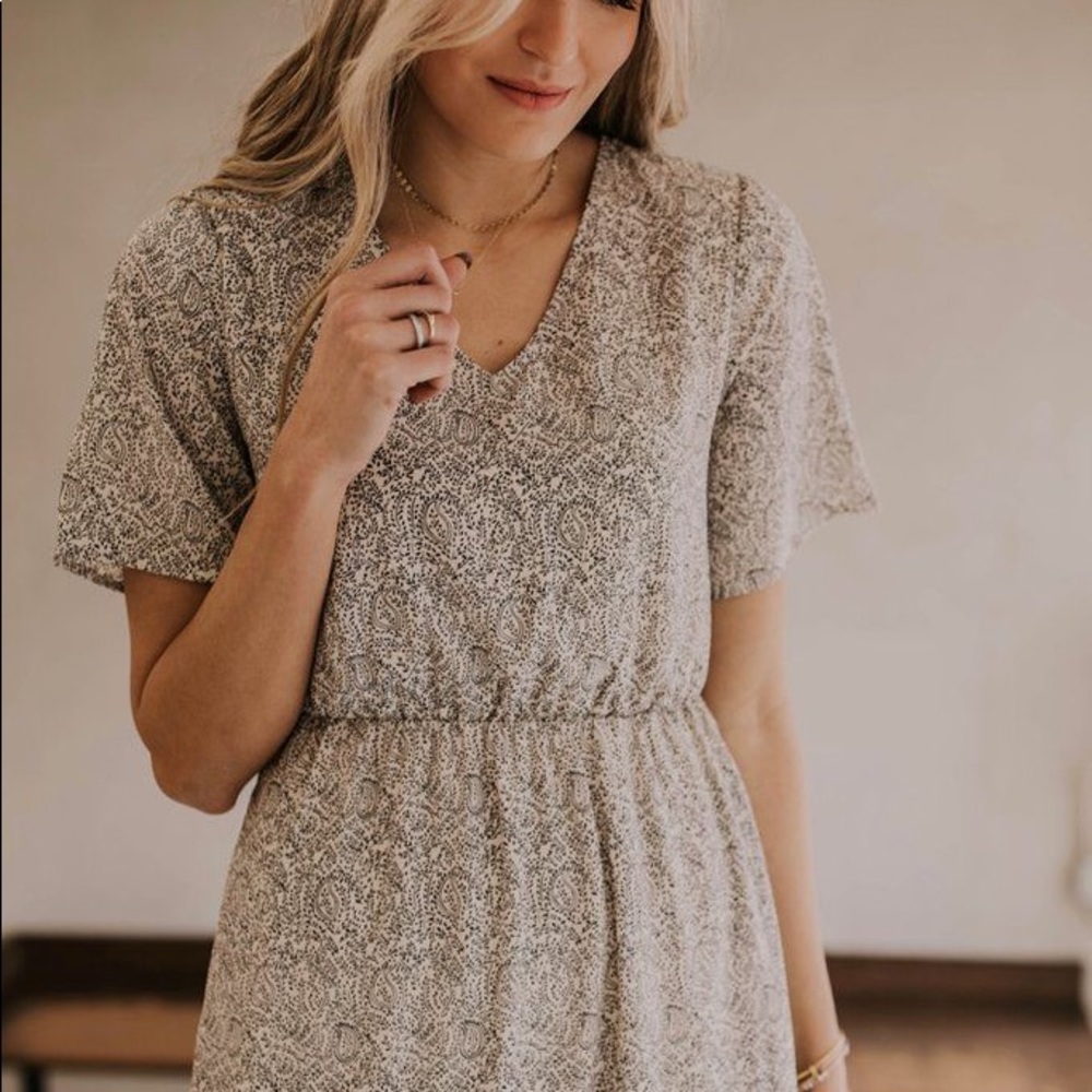 Roolee White Paisley Maxi Dress